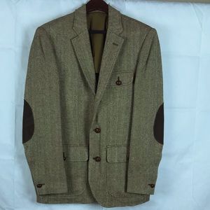 Polo by Ralph Lauren, Brown Jacket with Leather Patch Elbows, Size 38 R.